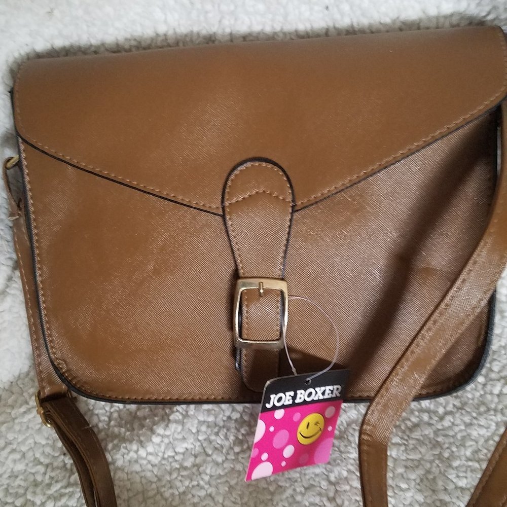 Joe Boxer NWT British Tan Vinyl Purse